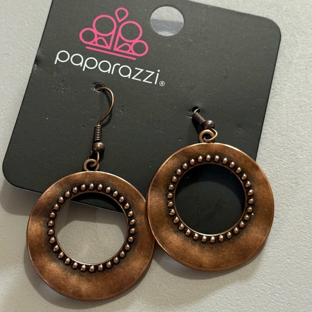 NWT Paparazzi Bronze Hoop Earrings